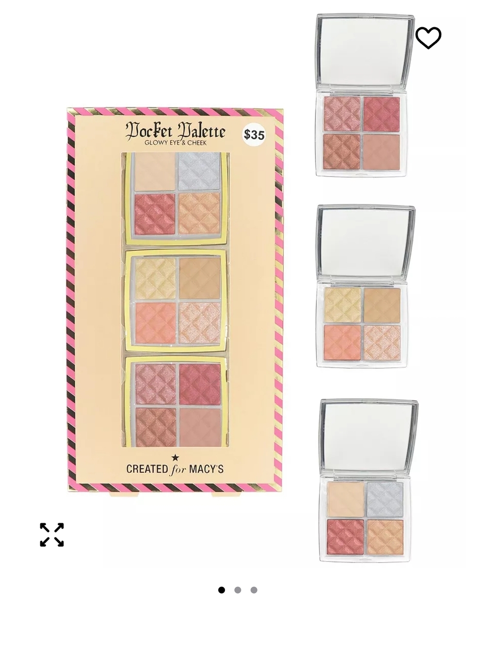 Macy's Pocket Palette Glowy Eye & Cheek Set - Pink, Peach, Champagne, Neutral